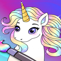 Animated Glitter Coloring Book - My Little Unicorn