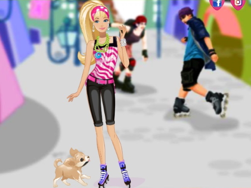 Barbie on roller skates Online