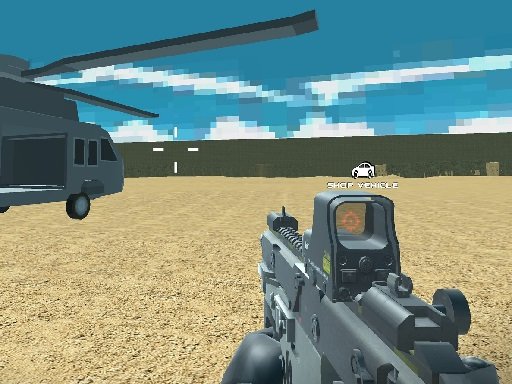 Blocky Combat Swat Vehicle Desert Online