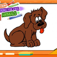 Cartoon Coloring Book for Kids - Animals