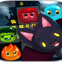 HAPPY Halloween monstres Witch - Match 3 Puzzle