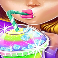 Ice Slushy Maker Rainbow Desserts Game