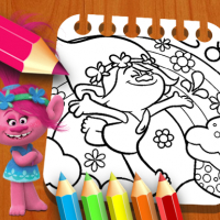 Les Trolls Coloring Book