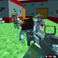 Shooting Zombie Blocky combat Warfare